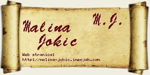 Malina Jokić vizit kartica